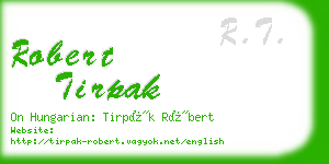 robert tirpak business card